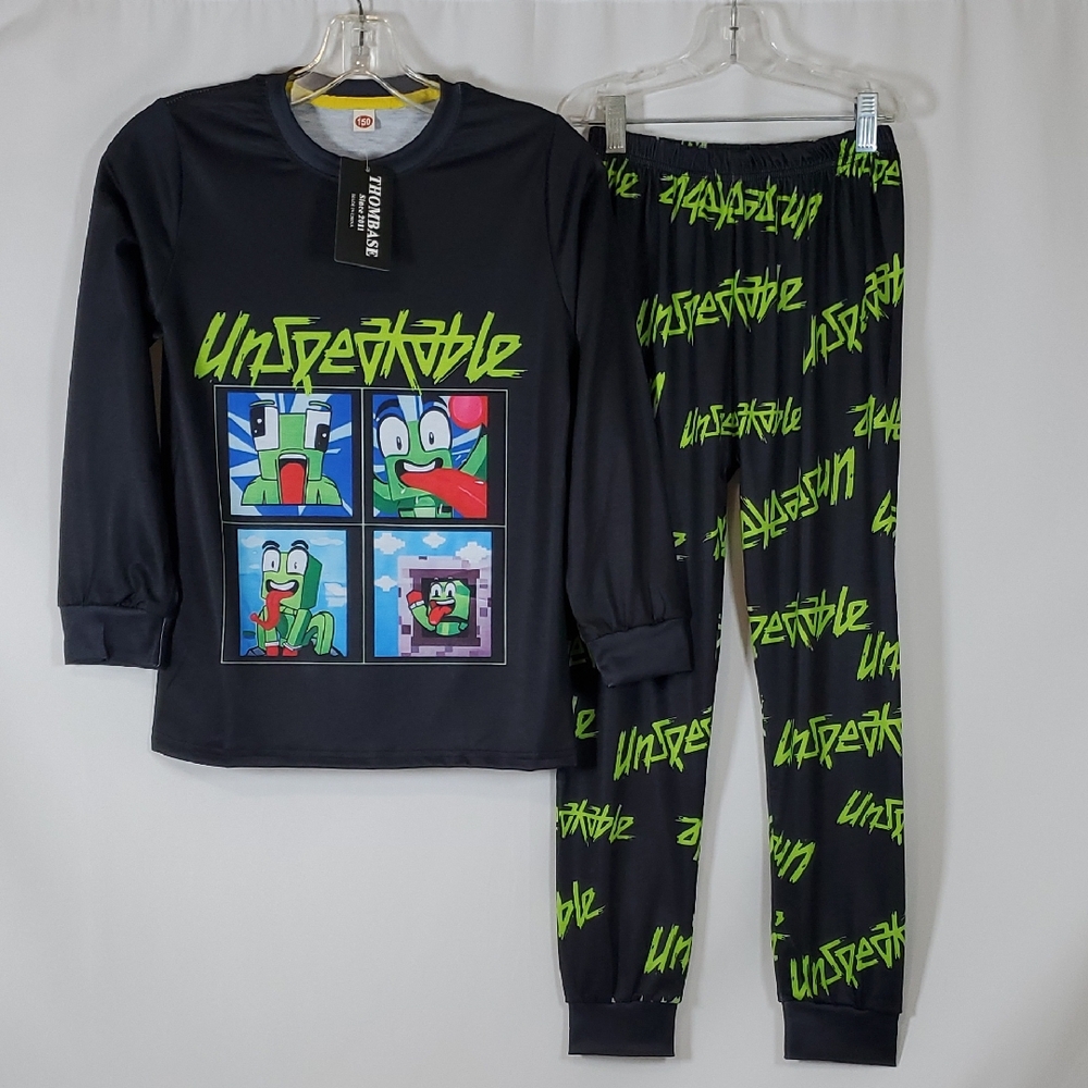 Kids Boys' Long Sleeve Shirt &  Matching Pants Game Cartoon Sleepwear